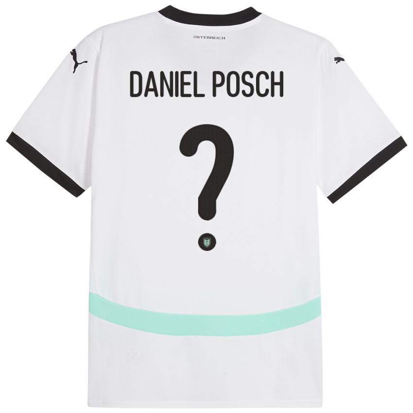 Kinder Österreich Daniel Posch #0 Weiß Auswärtstrikot Trikot 24-26 T-Shirt Österreich