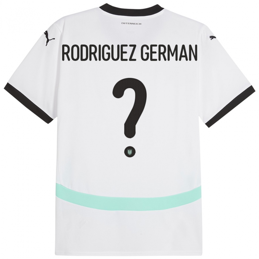 Kinder Österreich Ryan Rodriguez German #0 Weiß Auswärtstrikot Trikot 24-26 T-Shirt Österreich