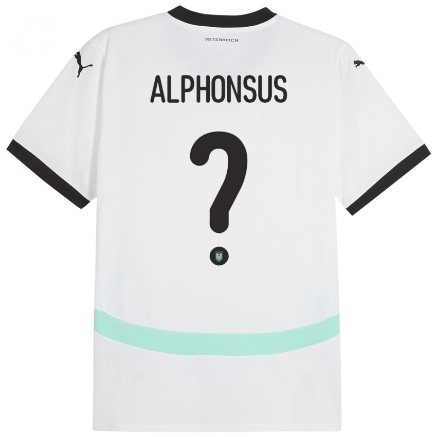 Kinder Österreich Marcel Alphonsus #0 Weiß Auswärtstrikot Trikot 24-26 T-Shirt Österreich