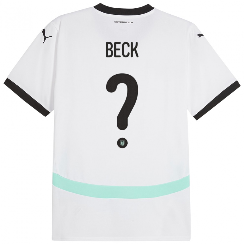 Kinder Österreich Dominik Beck #0 Weiß Auswärtstrikot Trikot 24-26 T-Shirt Österreich