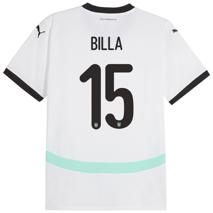 Kinder Österreich Nicole Billa #15 Weiß Auswärtstrikot Trikot 24-26 T-Shirt Österreich