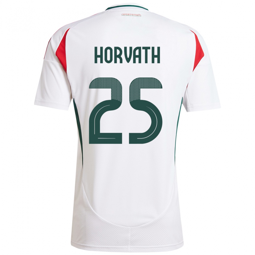 Kinder Ungarn Krisztofer Horváth #25 Weiß Auswärtstrikot Trikot 24-26 T-Shirt Österreich