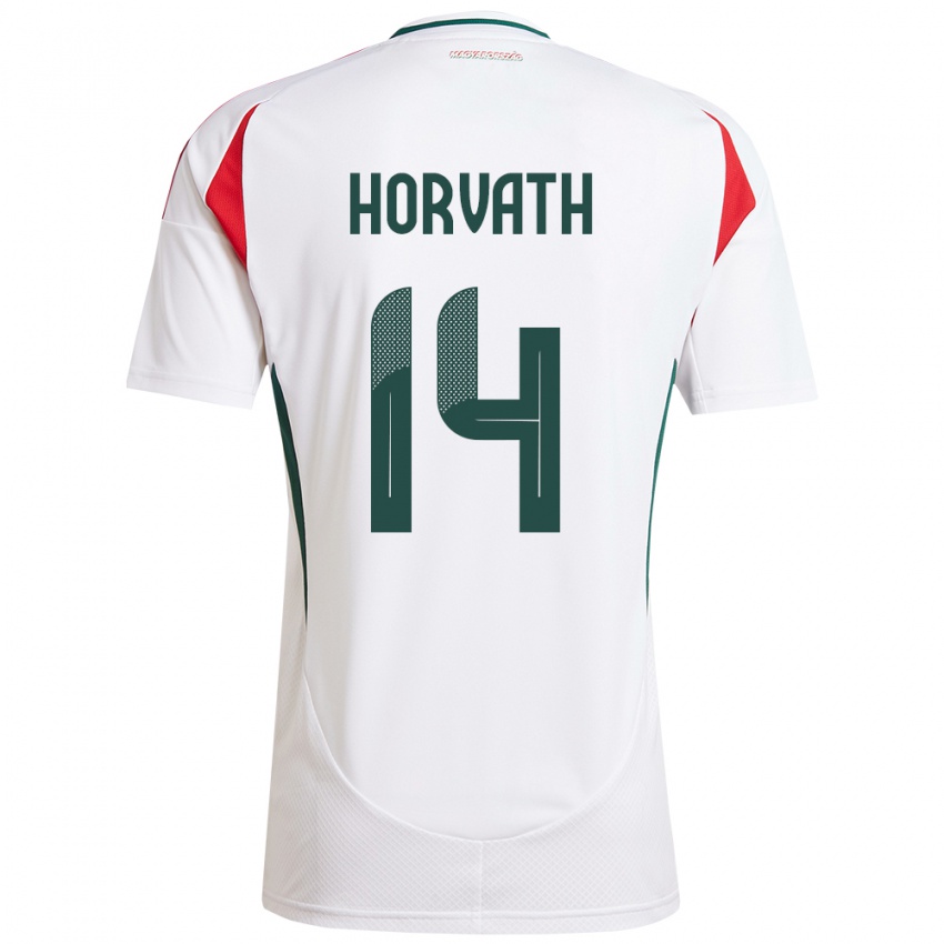 Kinder Ungarn Artúr Horváth #14 Weiß Auswärtstrikot Trikot 24-26 T-Shirt Österreich