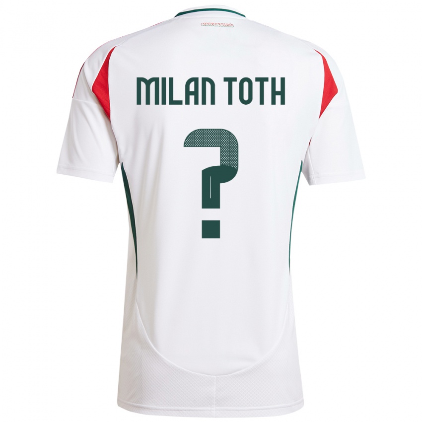 Kinder Ungarn Milán Tóth #0 Weiß Auswärtstrikot Trikot 24-26 T-Shirt Österreich