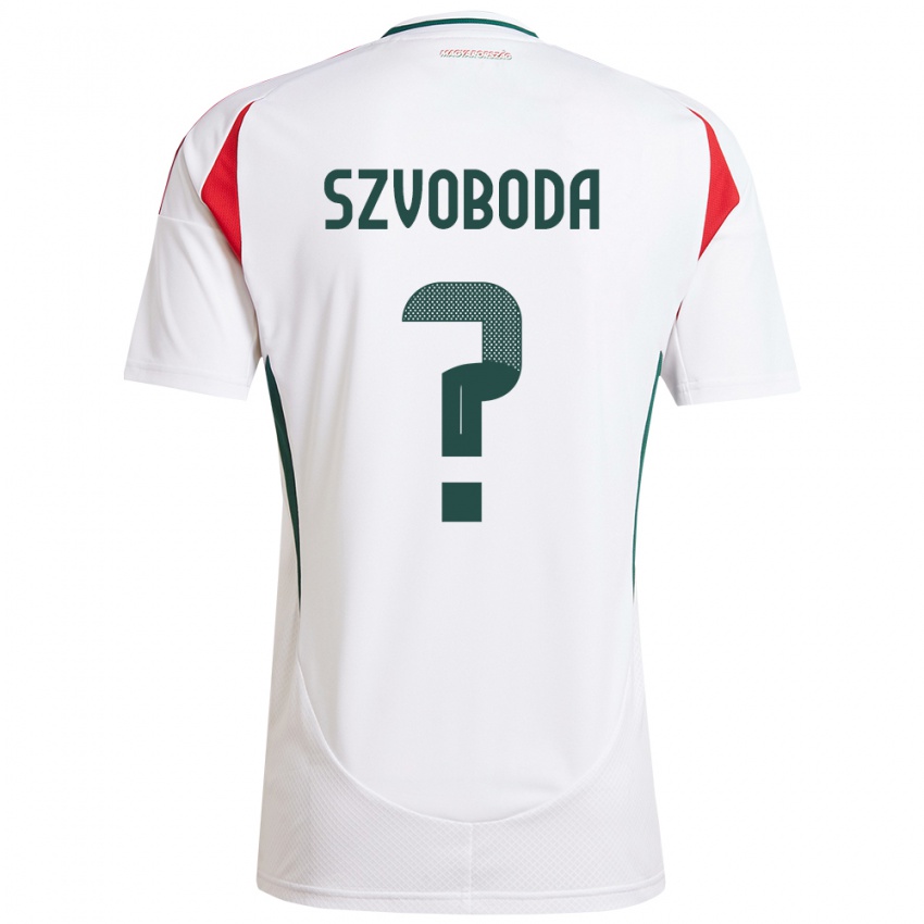 Kinder Ungarn Dániel Szvoboda #0 Weiß Auswärtstrikot Trikot 24-26 T-Shirt Österreich