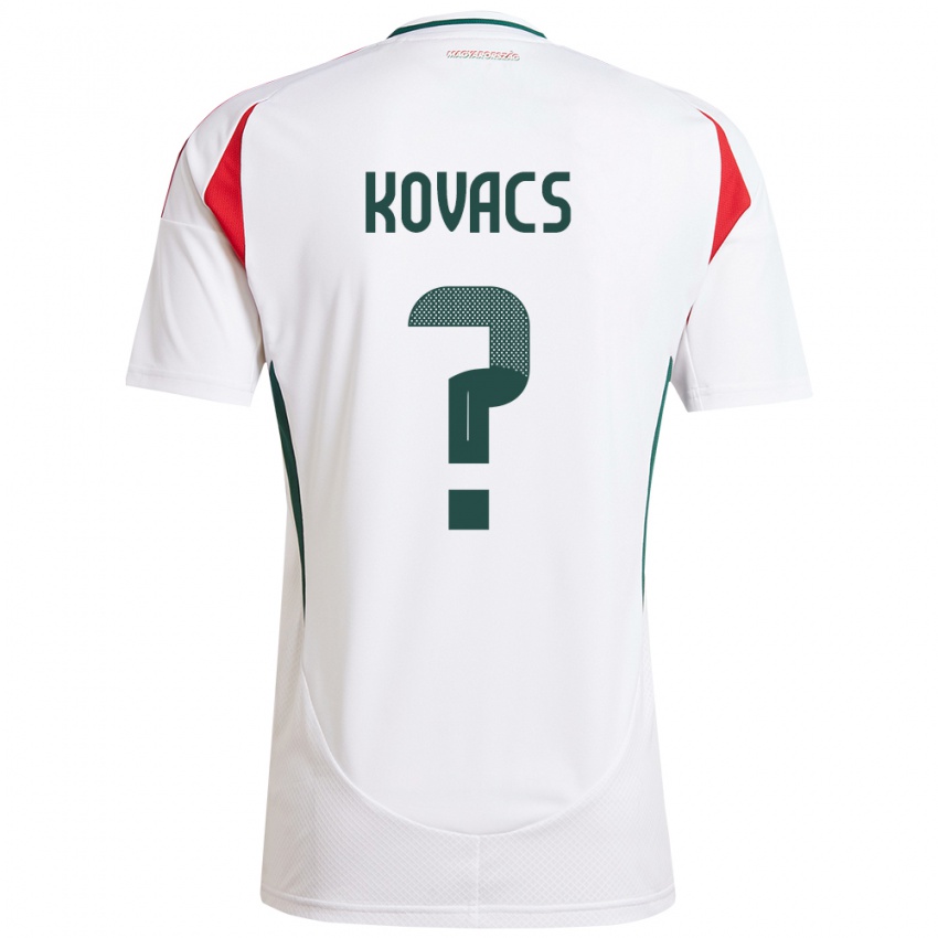 Kinder Ungarn Bendegúz Kovács #0 Weiß Auswärtstrikot Trikot 24-26 T-Shirt Österreich