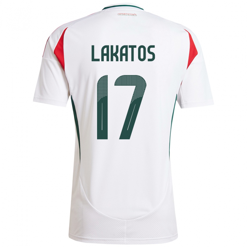 Kinder Ungarn Noel Lakatos #17 Weiß Auswärtstrikot Trikot 24-26 T-Shirt Österreich