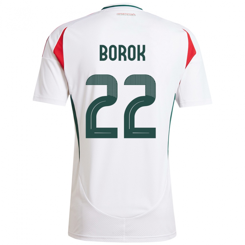 Kinder Ungarn Dorina Borók #22 Weiß Auswärtstrikot Trikot 24-26 T-Shirt Österreich