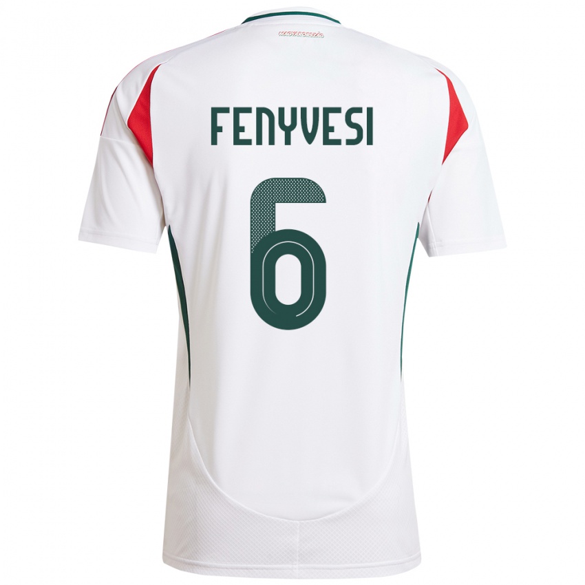 Kinder Ungarn Evelin Fenyvesi #6 Weiß Auswärtstrikot Trikot 24-26 T-Shirt Österreich