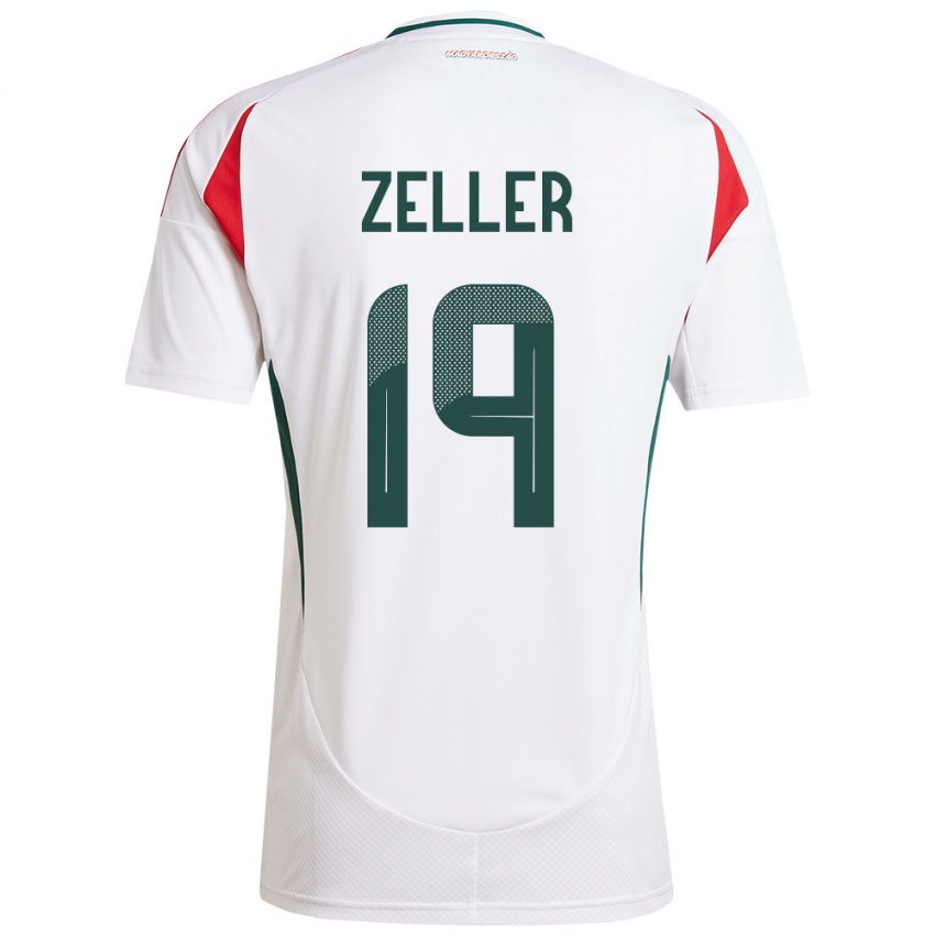 Kinder Ungarn Dóra Zeller #19 Weiß Auswärtstrikot Trikot 24-26 T-Shirt Österreich