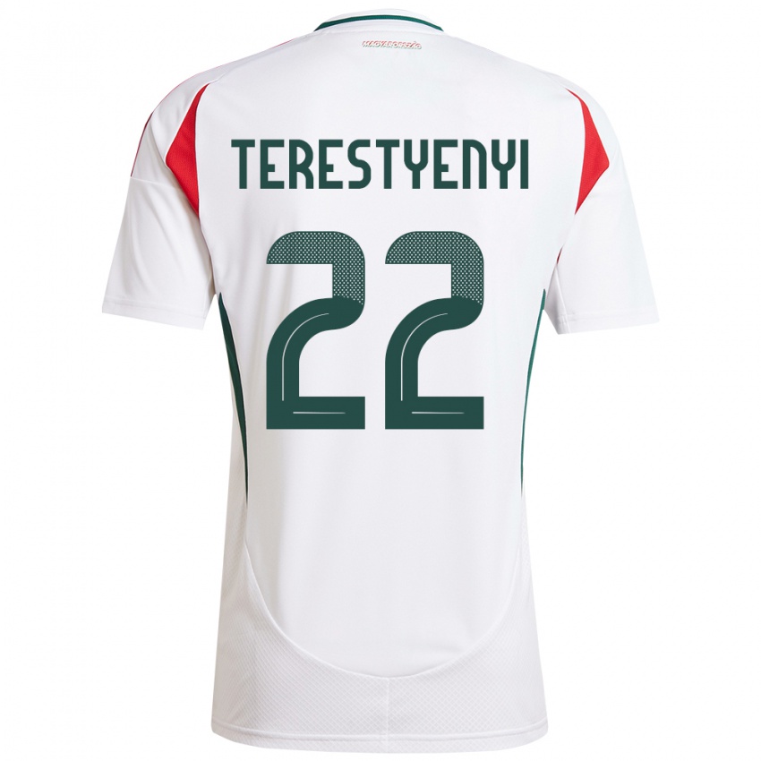 Kinder Ungarn Anna Terestyényi #22 Weiß Auswärtstrikot Trikot 24-26 T-Shirt Österreich