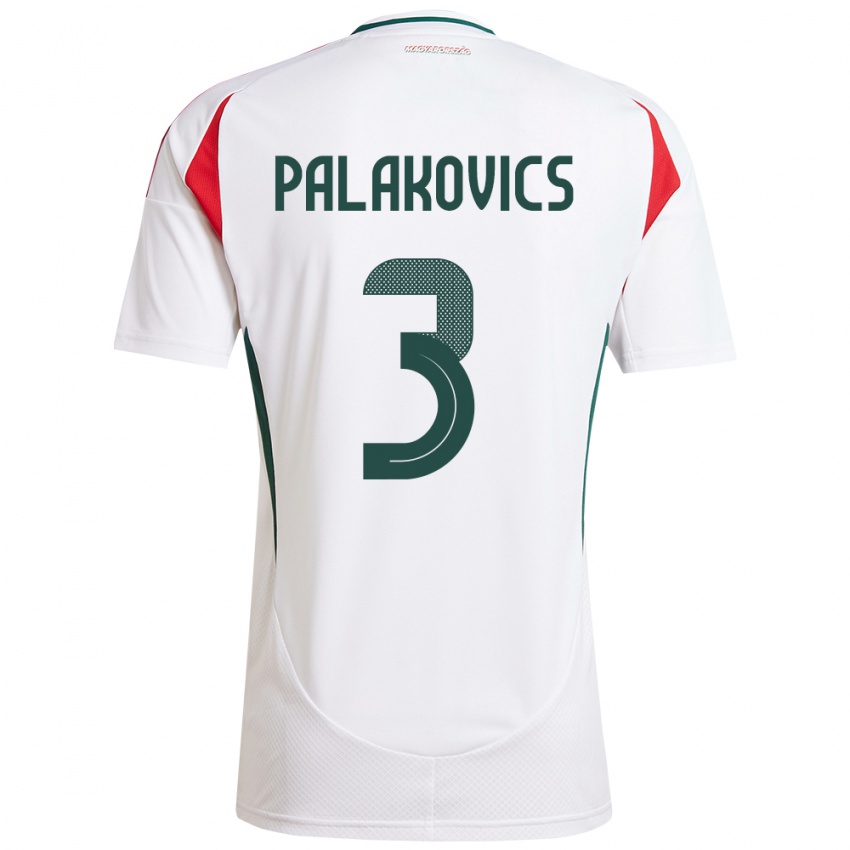 Kinder Ungarn Laura Palakovics #3 Weiß Auswärtstrikot Trikot 24-26 T-Shirt Österreich