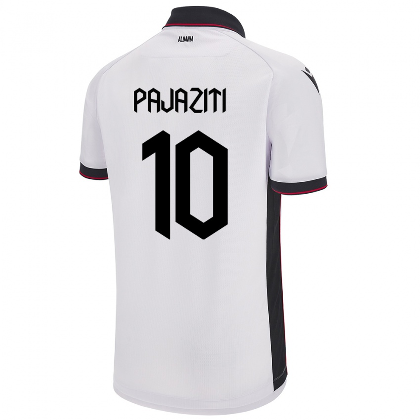 Kinder Albanien Adrion Pajaziti #10 Weiß Auswärtstrikot Trikot 24-26 T-Shirt Österreich