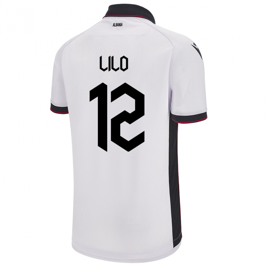 Kinder Albanien Klidman Lilo #12 Weiß Auswärtstrikot Trikot 24-26 T-Shirt Österreich