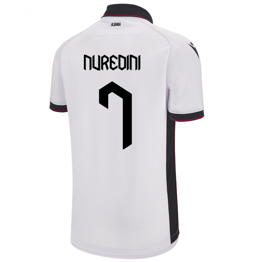 Kinder Albanien Joi Nuredini #7 Weiß Auswärtstrikot Trikot 24-26 T-Shirt Österreich