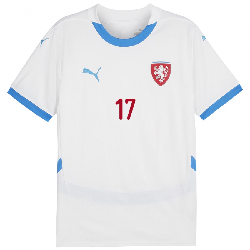 Kinder Tschechien Marek Havran #17 Weiß Auswärtstrikot Trikot 24-26 T-Shirt Österreich