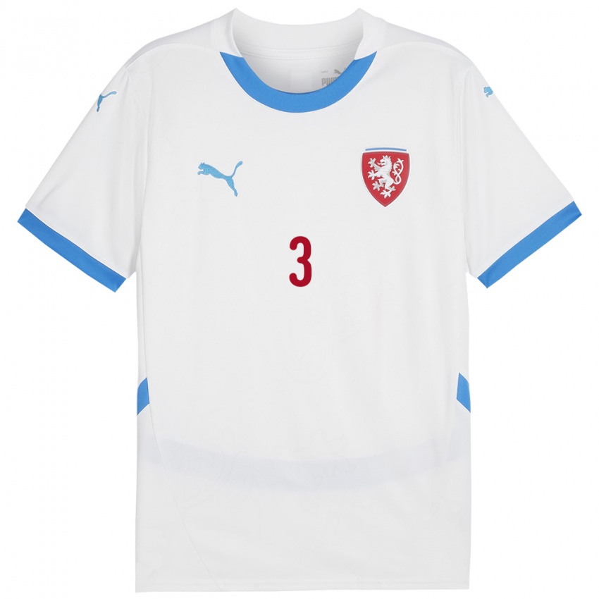 Kinder Tschechien Ondrej Kukucka #3 Weiß Auswärtstrikot Trikot 24-26 T-Shirt Österreich