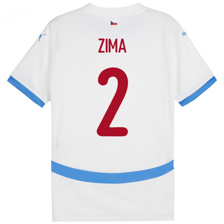 Kinder Tschechien David Zima #2 Weiß Auswärtstrikot Trikot 24-26 T-Shirt Österreich