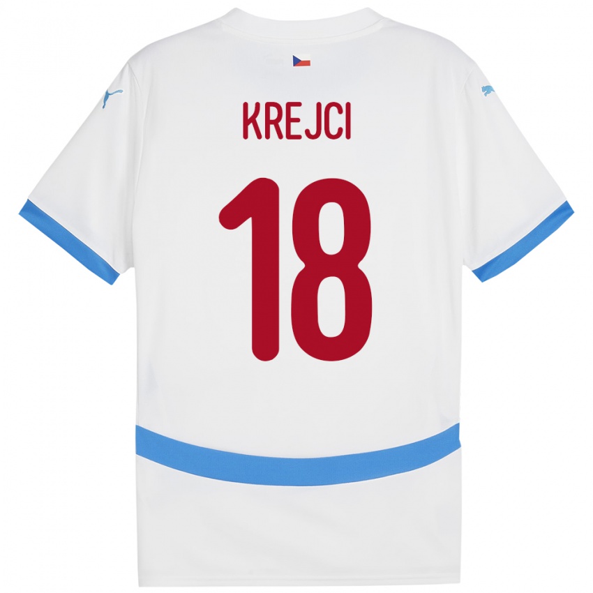 Kinder Tschechien Ladislav Krejci #18 Weiß Auswärtstrikot Trikot 24-26 T-Shirt Österreich