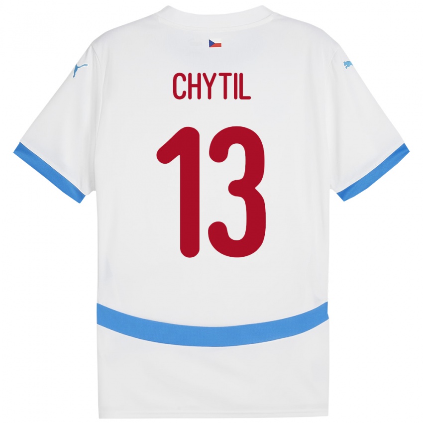 Kinder Tschechien Mojmir Chytil #13 Weiß Auswärtstrikot Trikot 24-26 T-Shirt Österreich