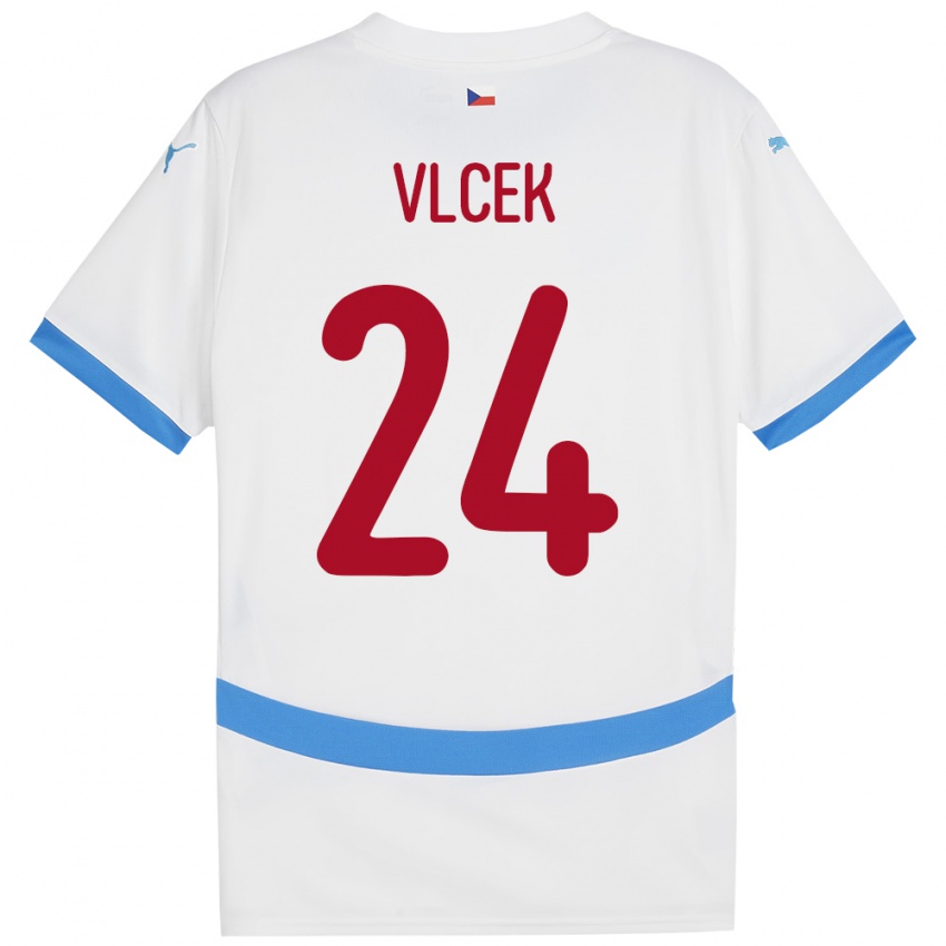 Kinder Tschechien Tomas Vlcek #24 Weiß Auswärtstrikot Trikot 24-26 T-Shirt Österreich