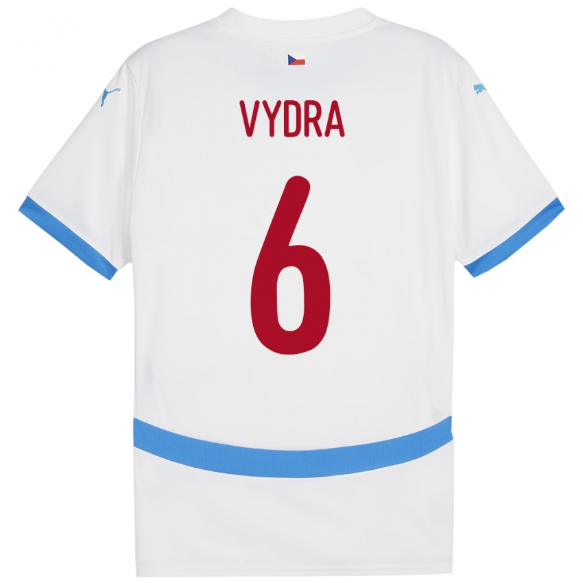 Kinder Tschechien Patrik Vydra #6 Weiß Auswärtstrikot Trikot 24-26 T-Shirt Österreich