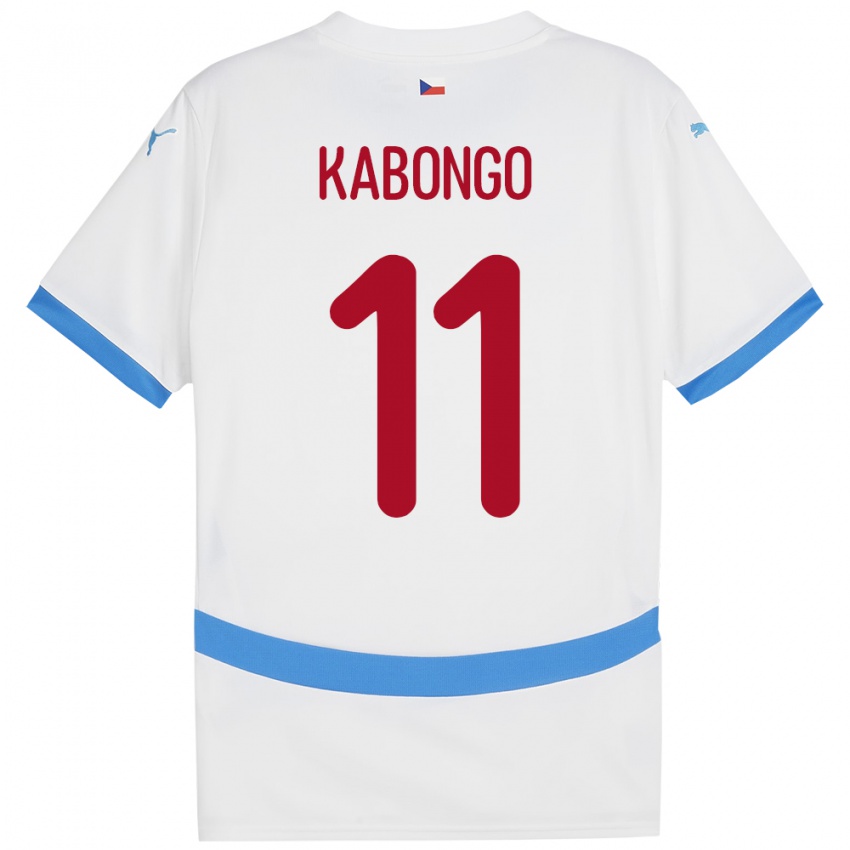 Kinder Tschechien Christophe Kabongo #11 Weiß Auswärtstrikot Trikot 24-26 T-Shirt Österreich