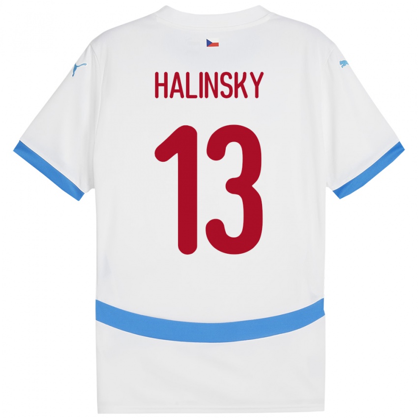 Kinder Tschechien Denis Halinsky #13 Weiß Auswärtstrikot Trikot 24-26 T-Shirt Österreich