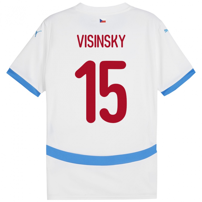 Kinder Tschechien Denis Visinsky #15 Weiß Auswärtstrikot Trikot 24-26 T-Shirt Österreich