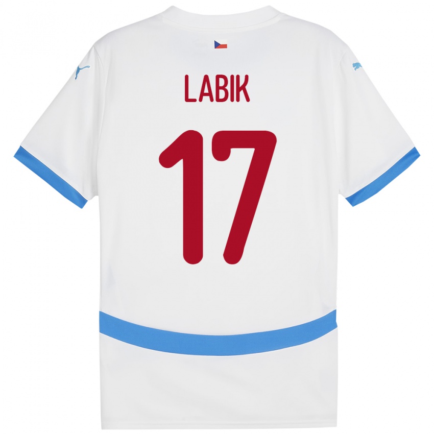 Kinder Tschechien Albert Labik #17 Weiß Auswärtstrikot Trikot 24-26 T-Shirt Österreich