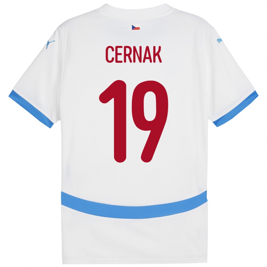 Kinder Tschechien Michal Cernak #19 Weiß Auswärtstrikot Trikot 24-26 T-Shirt Österreich