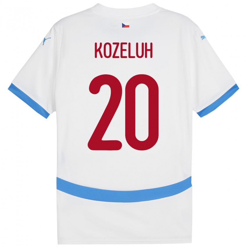 Kinder Tschechien Josef Kozeluh #20 Weiß Auswärtstrikot Trikot 24-26 T-Shirt Österreich