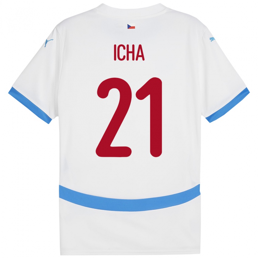 Kinder Tschechien Marek Icha #21 Weiß Auswärtstrikot Trikot 24-26 T-Shirt Österreich