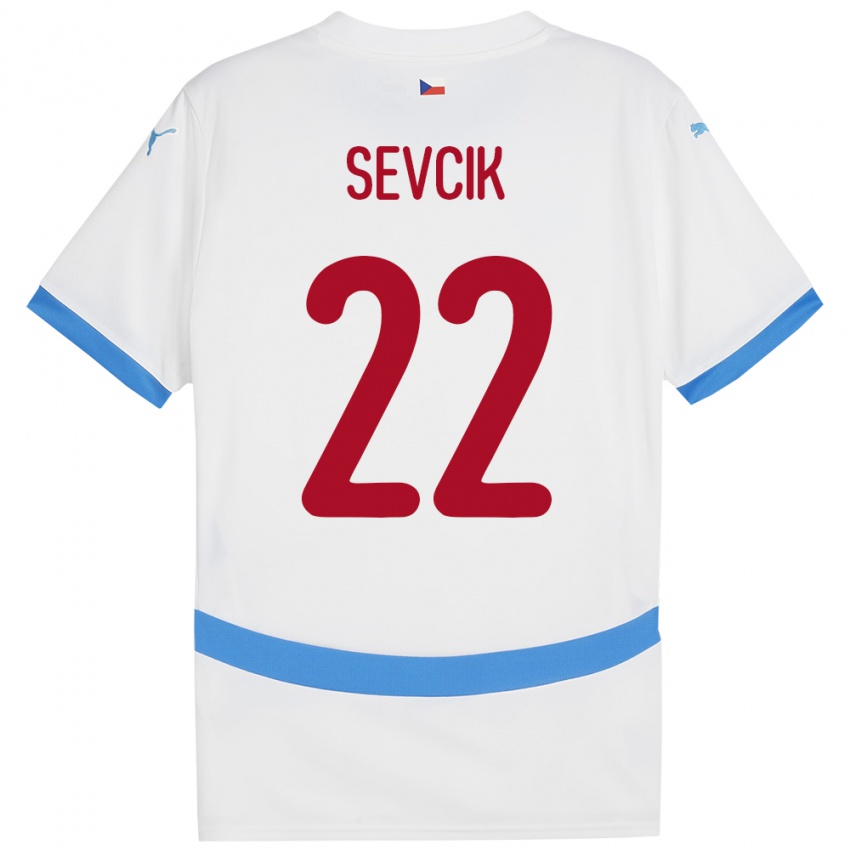 Kinder Tschechien Michal Sevcik #22 Weiß Auswärtstrikot Trikot 24-26 T-Shirt Österreich