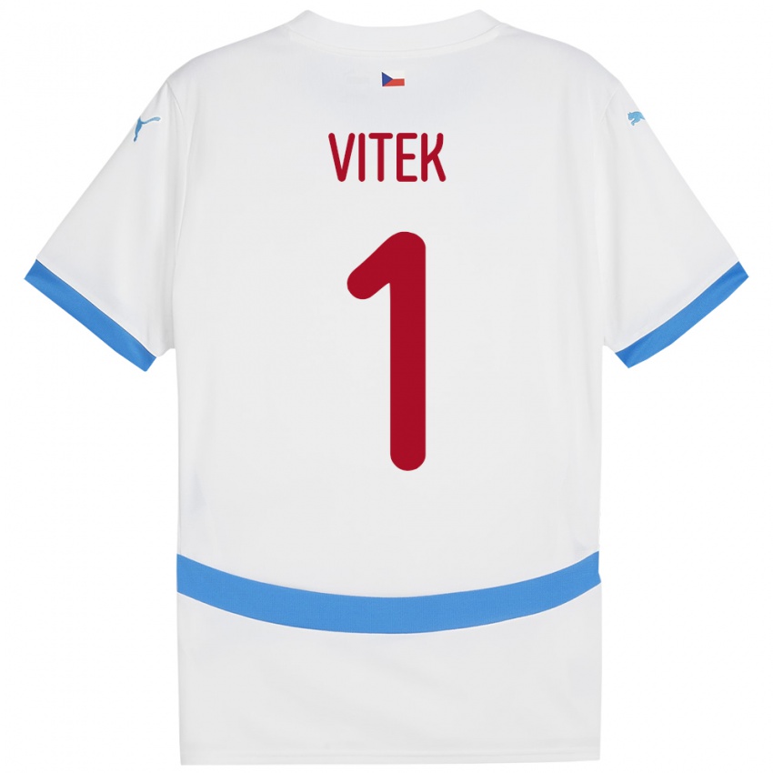 Kinder Tschechien Radek Vitek #1 Weiß Auswärtstrikot Trikot 24-26 T-Shirt Österreich