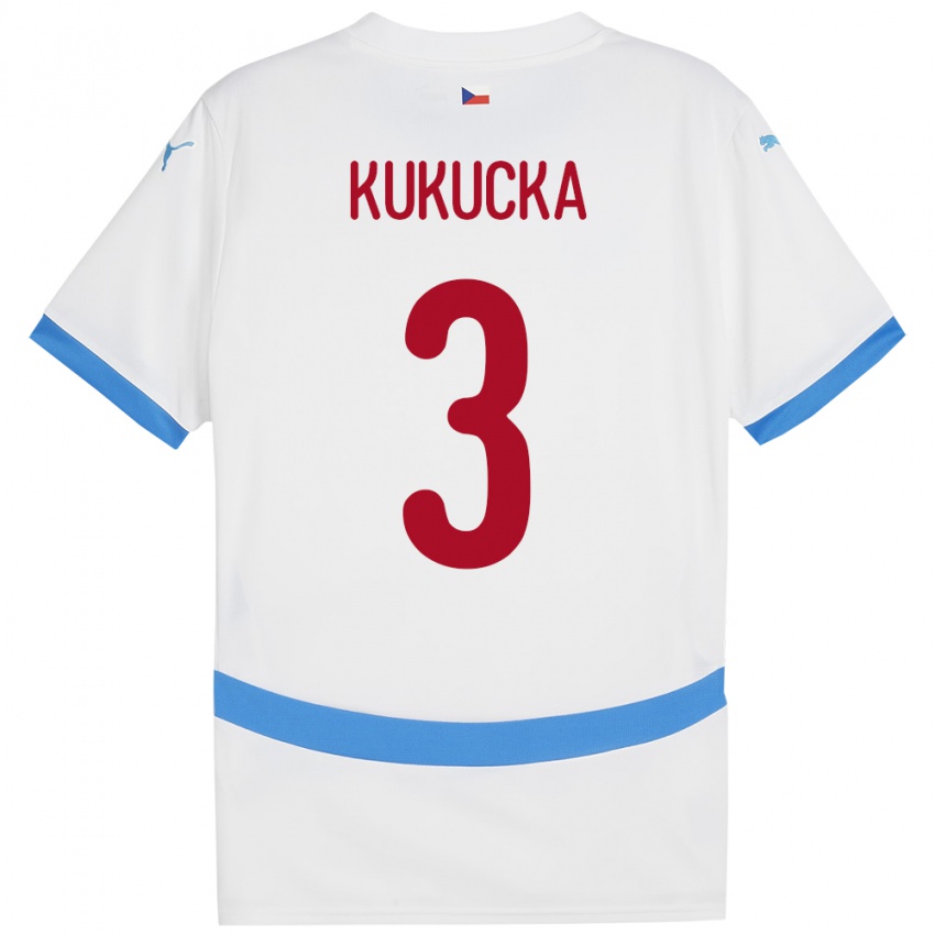 Kinder Tschechien Ondrej Kukucka #3 Weiß Auswärtstrikot Trikot 24-26 T-Shirt Österreich