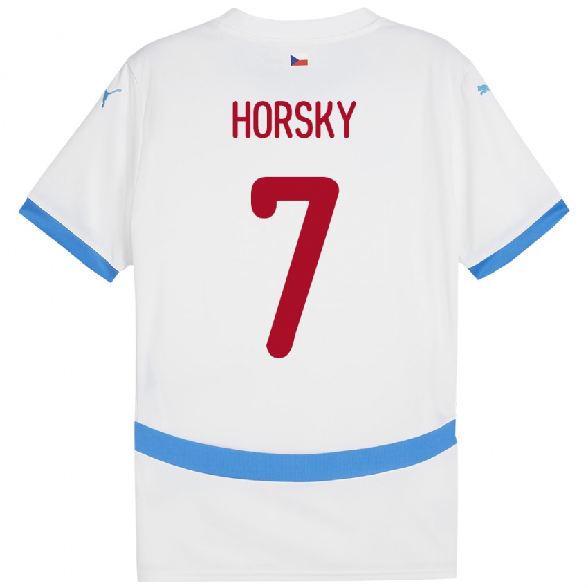 Kinder Tschechien Filip Horsky #7 Weiß Auswärtstrikot Trikot 24-26 T-Shirt Österreich