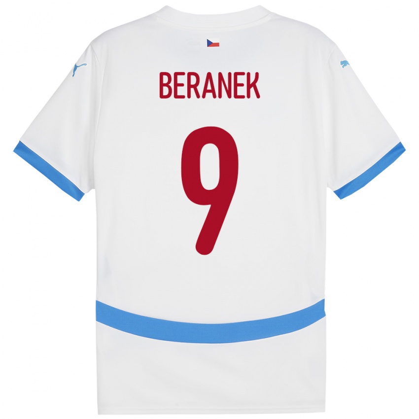 Kinder Tschechien Marek Beranek #9 Weiß Auswärtstrikot Trikot 24-26 T-Shirt Österreich