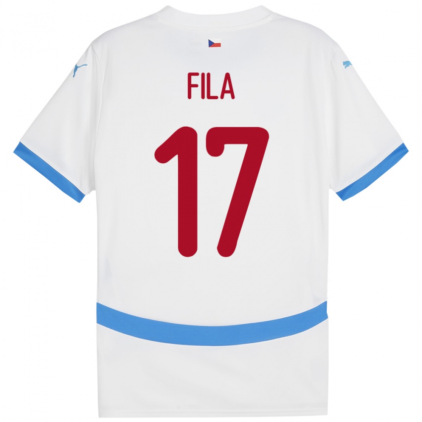 Kinder Tschechien Lukas Fila #17 Weiß Auswärtstrikot Trikot 24-26 T-Shirt Österreich