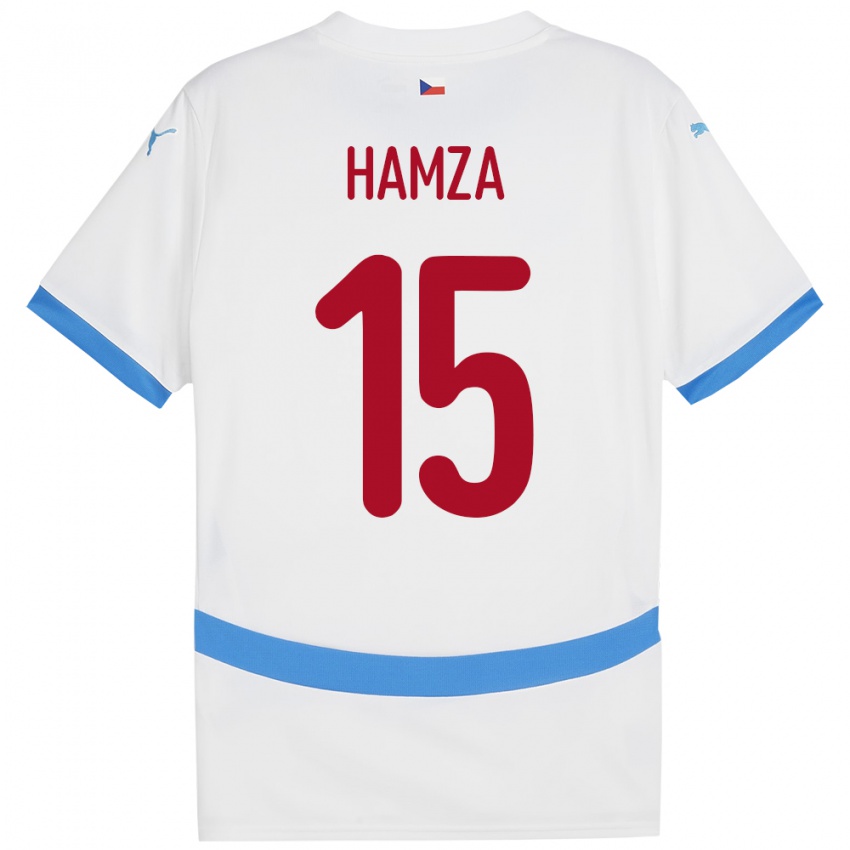 Kinder Tschechien Jiri Hamza #15 Weiß Auswärtstrikot Trikot 24-26 T-Shirt Österreich