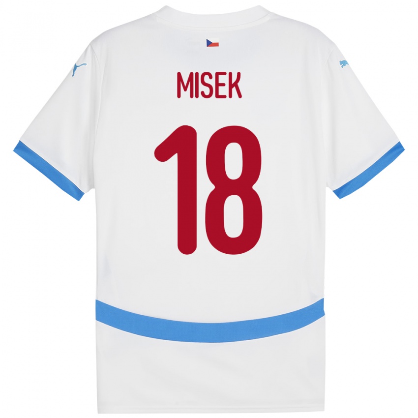 Kinder Tschechien Stepan Misek #18 Weiß Auswärtstrikot Trikot 24-26 T-Shirt Österreich