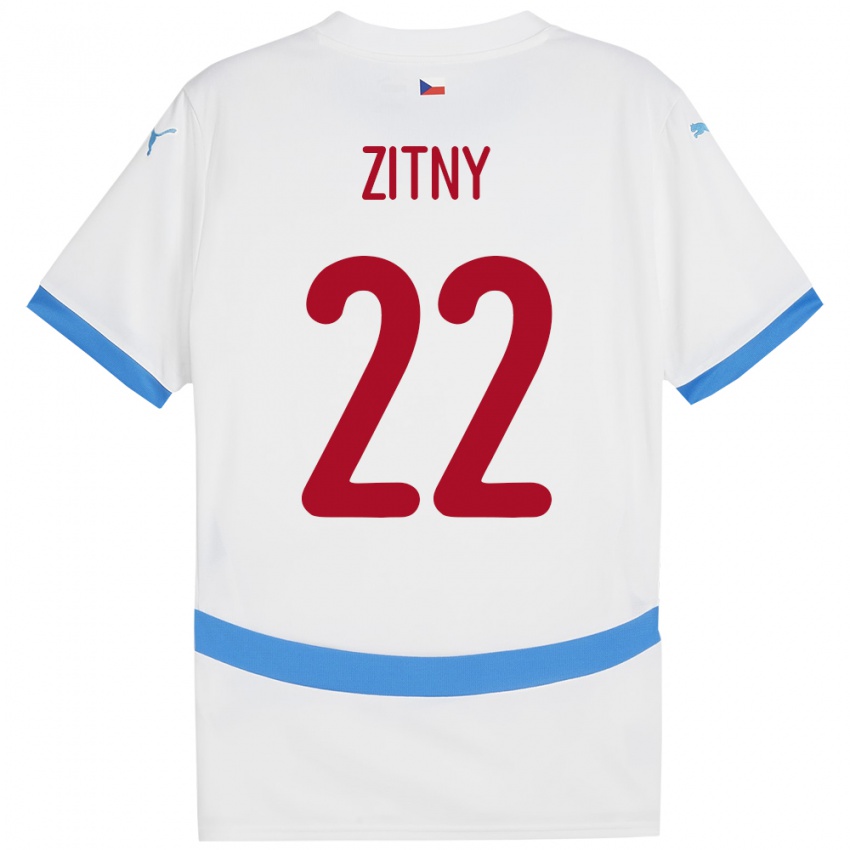 Kinder Tschechien Matej Zitny #22 Weiß Auswärtstrikot Trikot 24-26 T-Shirt Österreich