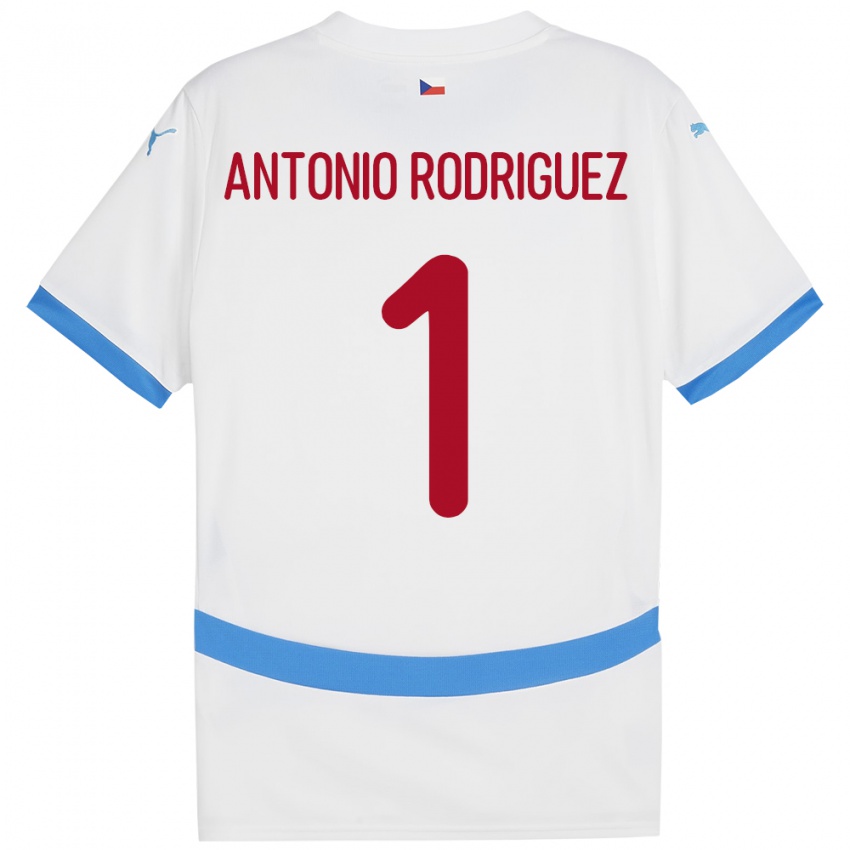 Kinder Tschechien Pedro Antonio Rodriguez #1 Weiß Auswärtstrikot Trikot 24-26 T-Shirt Österreich