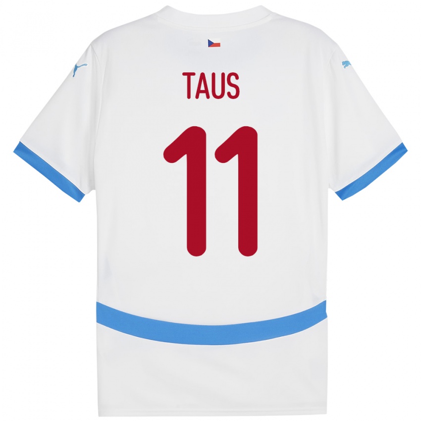 Kinder Tschechien Martin Taus #11 Weiß Auswärtstrikot Trikot 24-26 T-Shirt Österreich