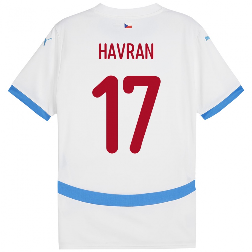 Kinder Tschechien Marek Havran #17 Weiß Auswärtstrikot Trikot 24-26 T-Shirt Österreich