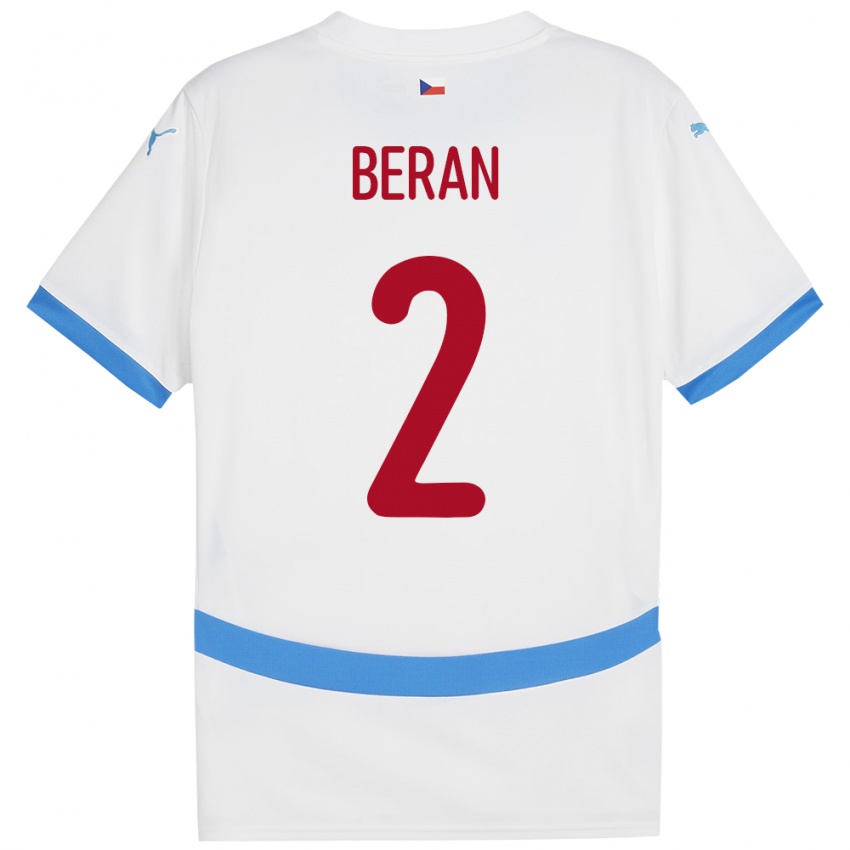 Kinder Tschechien Stepan Beran #2 Weiß Auswärtstrikot Trikot 24-26 T-Shirt Österreich