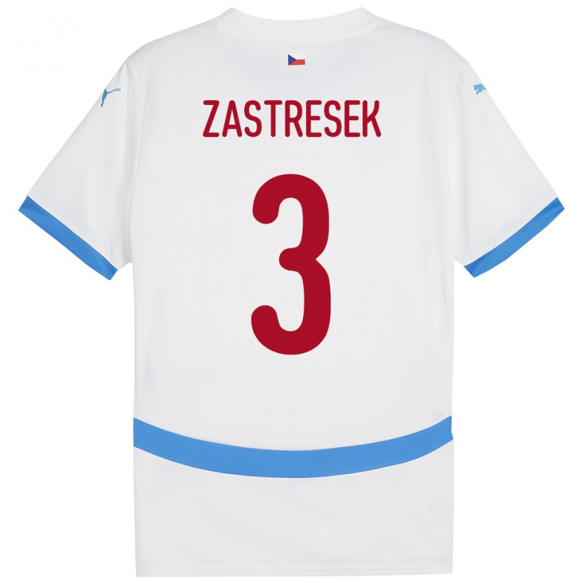 Kinder Tschechien Matous Zastresek #3 Weiß Auswärtstrikot Trikot 24-26 T-Shirt Österreich