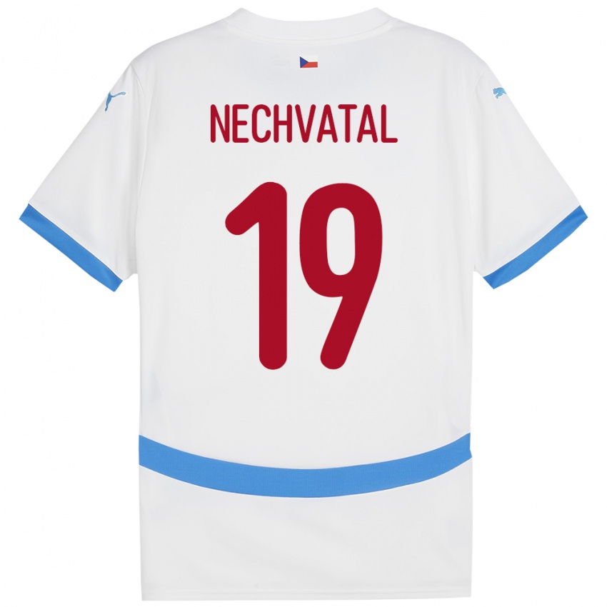 Kinder Tschechien Matyas Nechvatal #19 Weiß Auswärtstrikot Trikot 24-26 T-Shirt Österreich