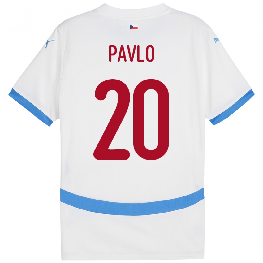 Kinder Tschechien Simon Pavlo #20 Weiß Auswärtstrikot Trikot 24-26 T-Shirt Österreich