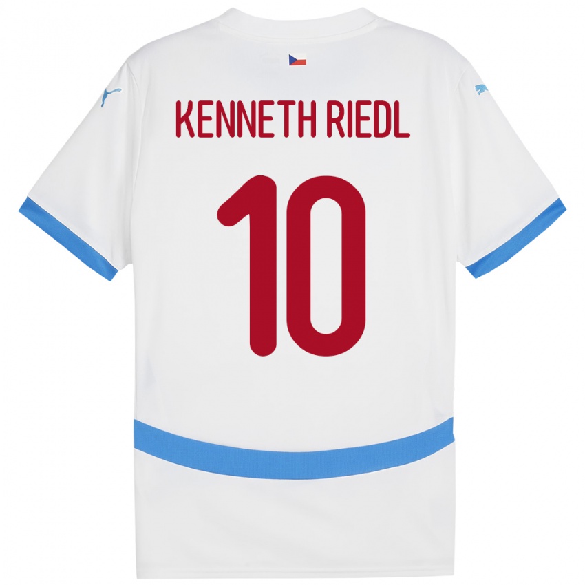 Kinder Tschechien Victor Kenneth Riedl #10 Weiß Auswärtstrikot Trikot 24-26 T-Shirt Österreich